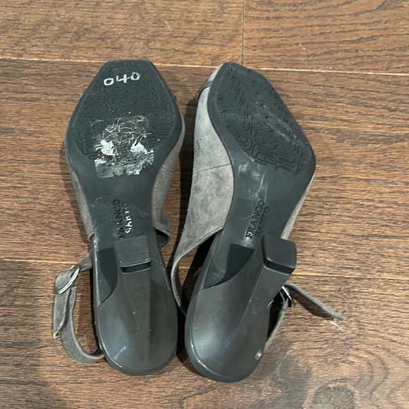 Franco Sarto Grey Suede Sling Back Size 8.5 - Picture 5 of 7